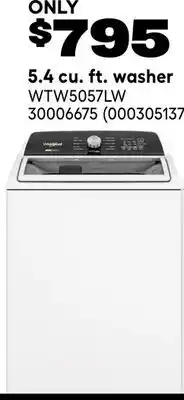 RONA 5.4 cu. ft. washer offer