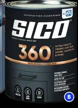 RONA Sico 360 3.78-L White Tintable Satin Finish Interior/Exterior Paint offer