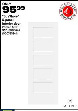 RONA METRIE BayShore 5-panel interior door offer