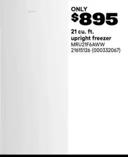 RONA 21 cu. ft. upright freezer offer