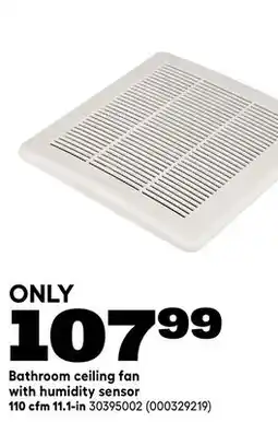 RONA Bathroom ceiling fan with humidity sensor 110 cfm 11.1-in offer