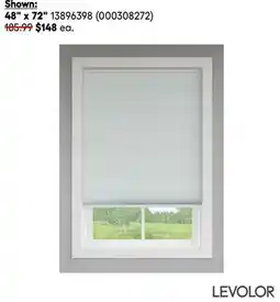 RONA Levolor 48 x 72 roller shades and cellular blinds offer