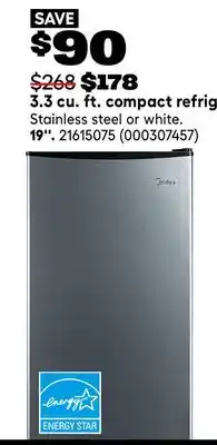 RONA 3.3 cu. ft. compact refrigerator offer