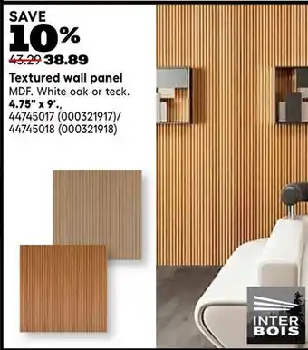 RONA Textured wall panel 4.75 x 9' offer
