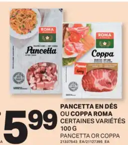 L'Intermarché PANCETTA EN DÉS OUOU COPPA | PANCETTA OR COPPA, 100 G offer
