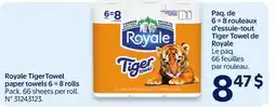 Walmart Royale Tiger Towel paper towels offer