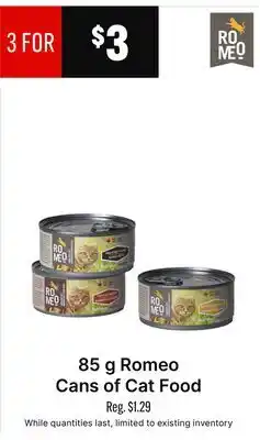 Ren’s Pets Depot 85 g Romeo Cans of Cat Food offer
