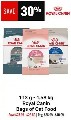 Ren’s Pets Depot 1.13 g - 1.58 kg Royal Canin Bags of Cat Food offer