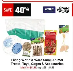 Ren’s Pets Depot Living World & Ware Small Animal Treats, Toys, Cages & Accessories offer