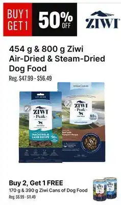 Ren’s Pets Depot Ziwi Air-Dried & Steam-Dried Dog Food offer