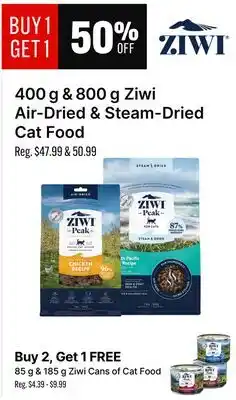 Ren’s Pets Depot 400 g & 800 g Ziwi Air-Dried & Steam-Dried Cat Food offer