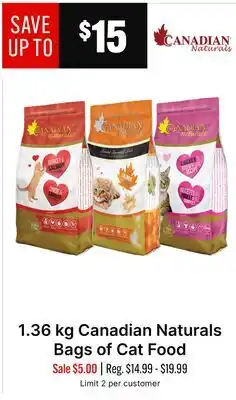 Ren’s Pets Depot Canadian Naturals Bags of Cat Food offer