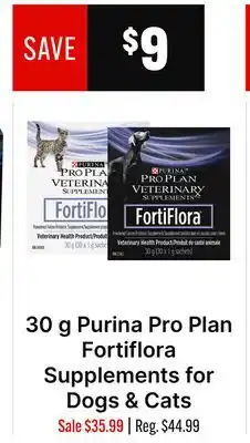 Ren’s Pets Depot 30 g Purina Pro Plan Fortiflora Supplements for Dogs & Cats offer