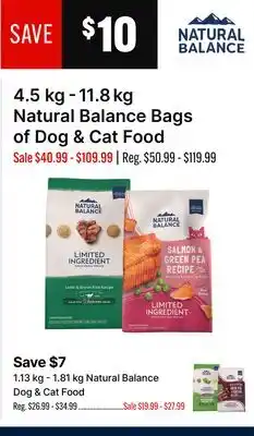 Ren’s Pets Depot Natural Balance Bags of Dog & Cat Food offer