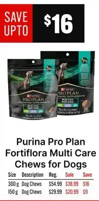 Ren’s Pets Depot Purina Pro Plan Fortiflora Multi Care Chews for Dogs offer