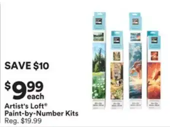 Michaels Artist's Loft Paint-by-Number Kits offer