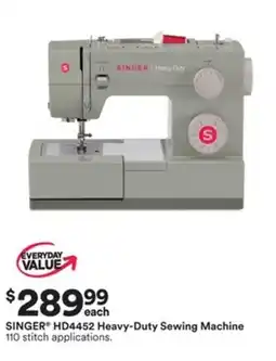 Michaels SINGER HD4452 Heavy-Duty Sewing Machine offer