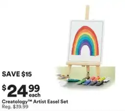Michaels Creatology Artist Easel Set offer
