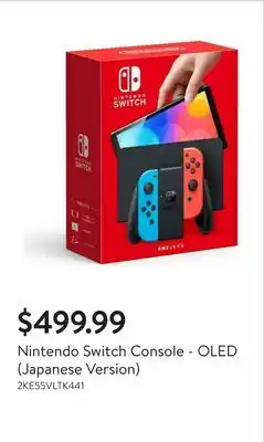 Walmart Nintendo Switch Console - OLED (Japanese Version) offer