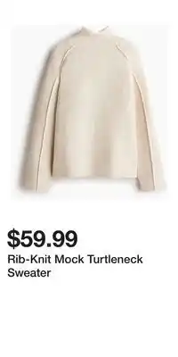 H&M Rib-Knit Mock Turtleneck Sweater offer