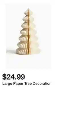 H&M Large Paper Tree Decoration offer