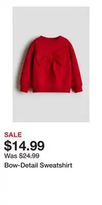 H&M Bow-Detail Sweatshirt offer
