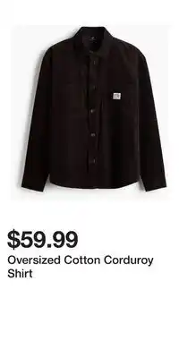 H&M Oversized Cotton Corduroy Shirt offer
