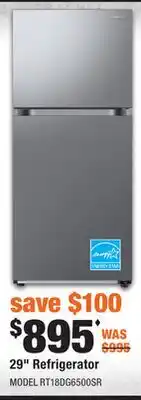 Home Depot SAMSUNG 29 Refrigerator offer