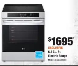 Home Depot LG 6.3 Cu. Ft. Electric Range offer