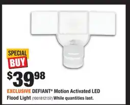Home Depot DEFIANT Motion Activated LED Flood Light offer