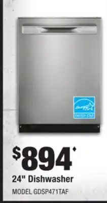 Home Depot FRIGIDAIRE GALLERY 24 Dishwasher offer
