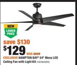 Home Depot HAMPTON BAY 54 Mena LED offer