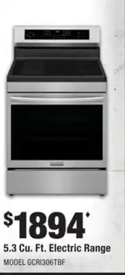 Home Depot FRIGIDAIRE GALLERY 5.3 Cu. Ft. Electric Range offer