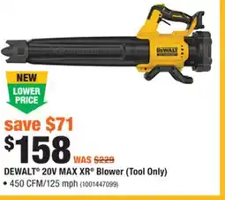 Home Depot DEWALT 20V MAX XR Blower (Tool Only) offer