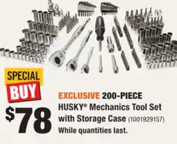 Home Depot HUSKY Mechanics Tool Set with Storage Case offer