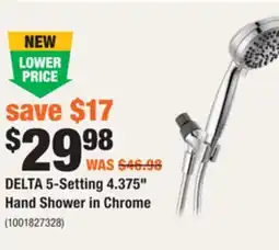 Home Depot DELTA 5-Setting 4.375 Hand Shower in Chrome offer