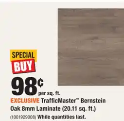 Home Depot TRAFFICMASTER Bernstein Oak 8mm Laminate offer