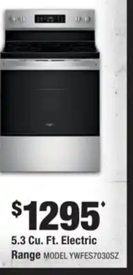 Home Depot WHIRLPOOL 5.3 Cu. Ft. Electric Range offer