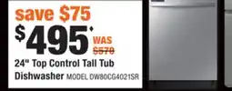 Home Depot SAMSUNG 24 Top Control Tall Tub Dishwasher offer
