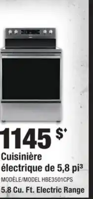 Home Depot HISENSE 5.8 Cu. Ft. Electric Range offer