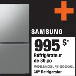 Home Depot SAMSUNG 30 Refrigerator offer