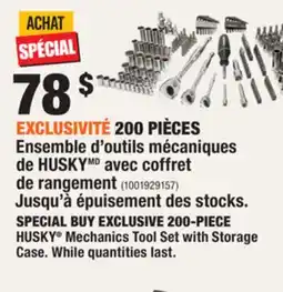 Home Depot HUSKY 200-PIECE HUSKY Mechanics Tool Set with Storage Case offer