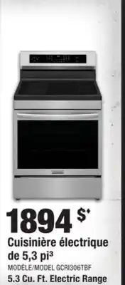 Home Depot FRIGIDAIRE 5.3 Cu. Ft. Electric Range offer