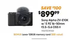 Henry's Sony Alpha ZV-E10K w/ E PZ 16-50mm f3.5-5.6 OSS II offer