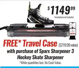 Hockey Life FREE TRAVEL CASE WITH PURCHASE OF SPARX 3 HOCKEY SKATE SHARPENER offer