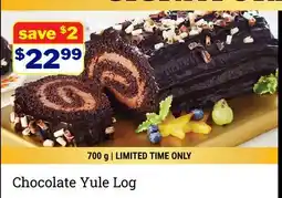 M & M Food Market Chocolate Yule Log offer