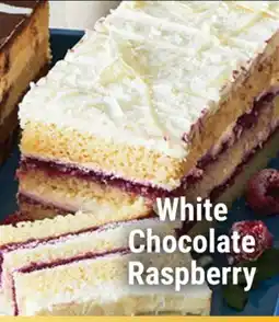 M & M Food Market TOO TALL White Chocolate Raspberry Cake offer