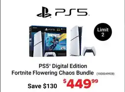 Visions Electronics PS5 Digital Edition Fortnite Flowering Chaos Bundle offer