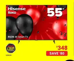 Visions Electronics Hisense 55 R63N 4K Smart TV offer