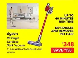 Visions Electronics Dyson V8 Origin Cordless Stick Vacuum offer